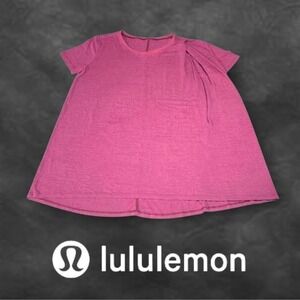 Lululemon Women's Back to‎ Me S/s Tee Misty Merlot M FLAWED *